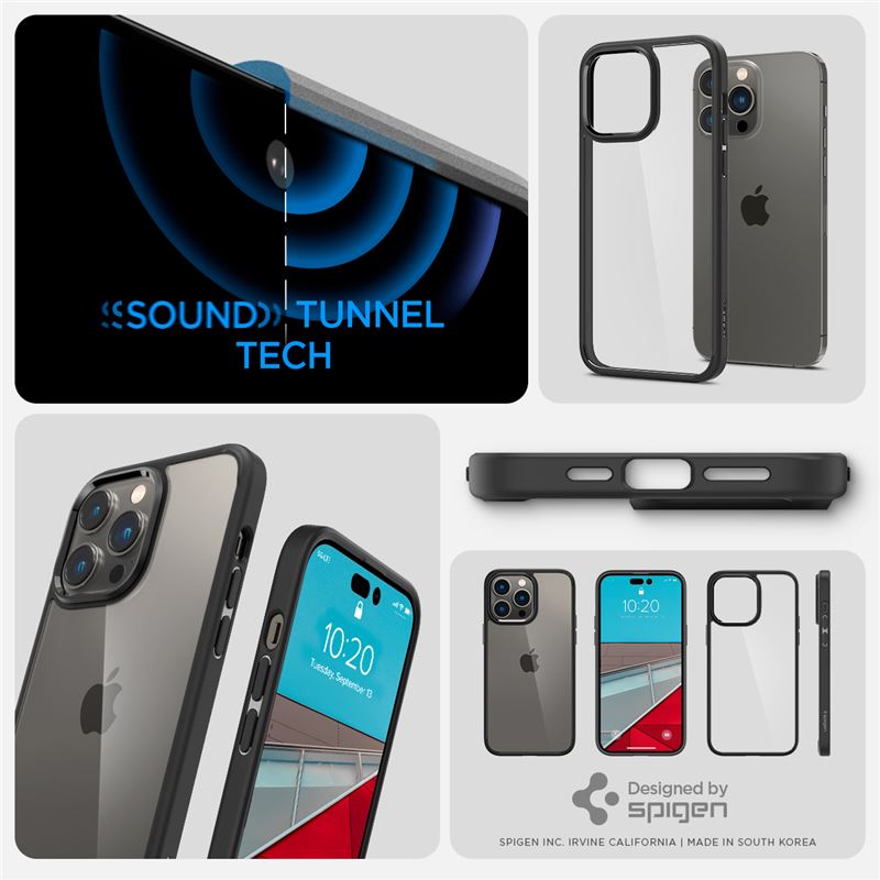 Husa de protectie hibrida Spigen Ultra Hybrid pentru iPhone 14 Pro Max, negru mat